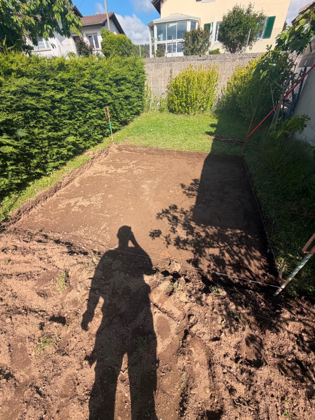 Terrain délimité avant décaissement